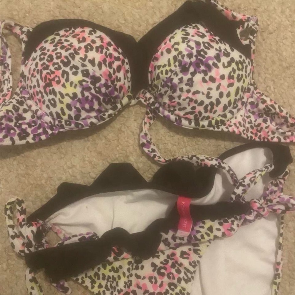 Victoria's Secret Multicolor Leopard Print Bikini